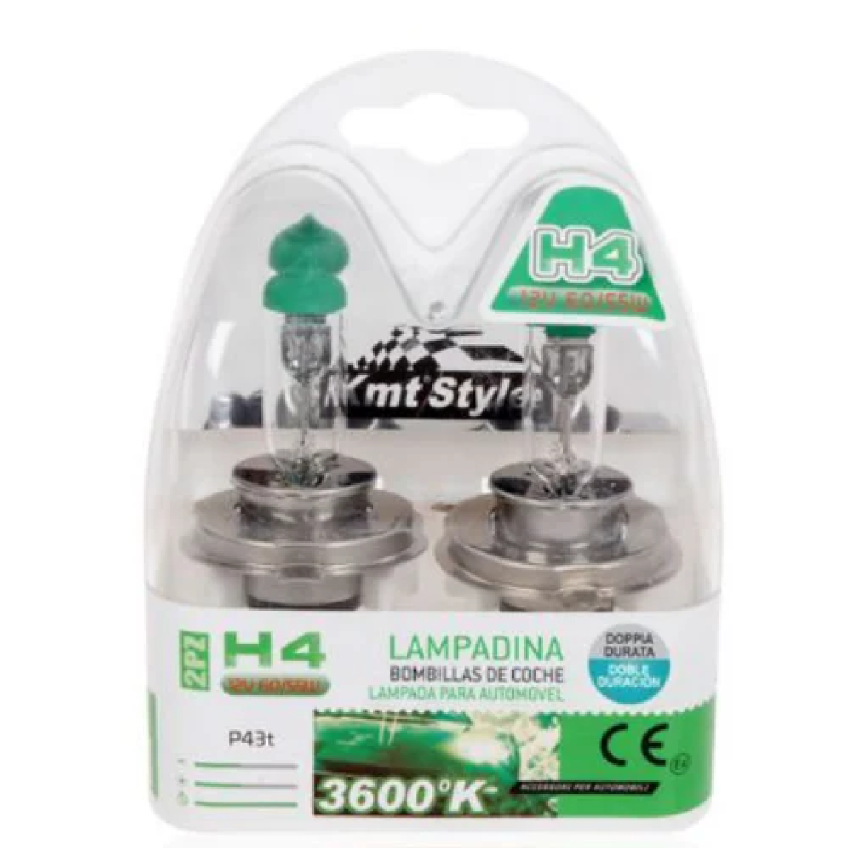 Λάμπες Αλογόνου Αυτοκινήτου H4 12V 60/55W 3600Κ 2τμχ 2000224