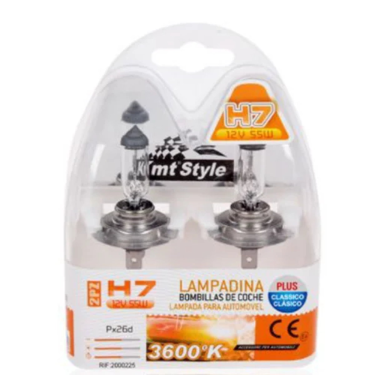 Λάμπες Αλογόνου Αυτοκινήτου H7 12V 55W 3600Κ 2τμχ 2000225