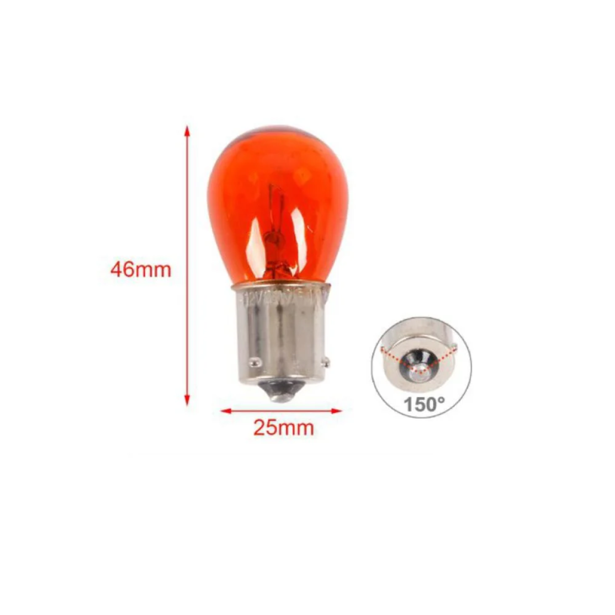 Λάμπες PY21W πορτοκαλί φλας 12v 21w Kmt style