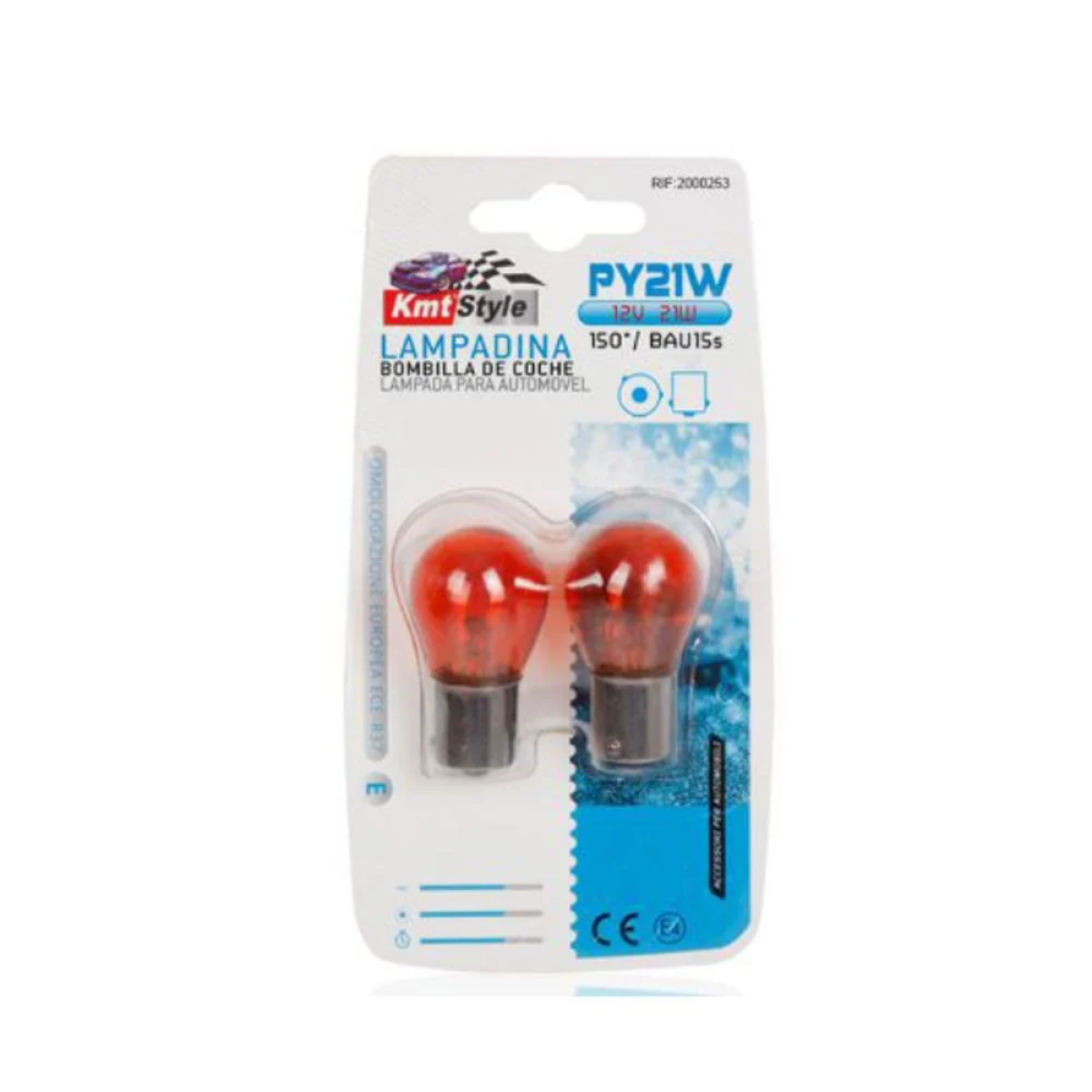 Λάμπες PY21W πορτοκαλί φλας 12v 21w Kmt style