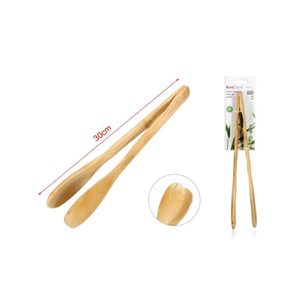 Λαβίδα Κουζίνας Ξύλινη Bamboo 30cm