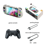 M22 Pro Κονσόλα 5.0'' 4K HD με LED RGB φωτισμό & Gamepad για PS1 - Γκρι