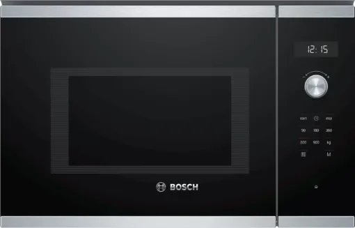 Bosch Εντοιχιζόμενος Φούρνος Μικροκυμάτων 25lt Μαύρος BFL554MS0