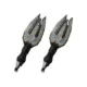 Mini Φλας Μοτοσυκλέτας LED Σετ 2τμχ 12V Universal με 2 Χρήσεις Θέσεως/Φλας MT-9127 Λευκό και Πορτοκαλί