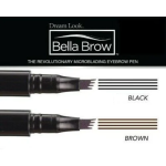Μολύβι Φρυδιών Microblading Διαρκείας Αδιάβροχο Bella Brow - μαύρο