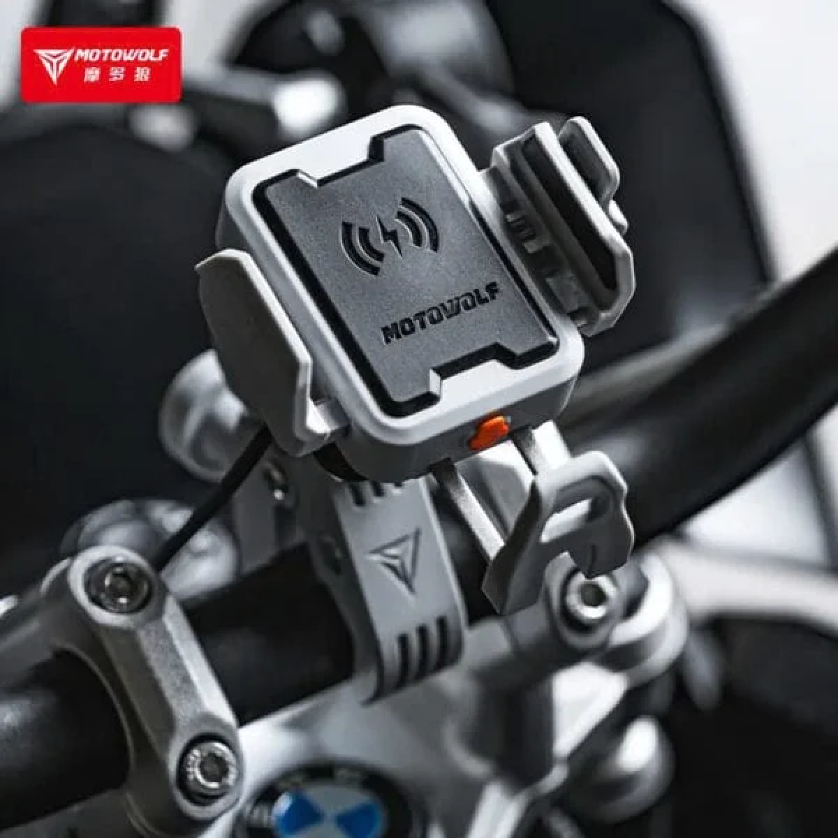 Motowolf Βάση Κινητού Μοτοσυκλέτας με Σύστημα Φόρτισης MH1