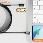 Moxom MX-AX60 Καλώδιο USB Type-C σε Type-C, 4K, PD 60W, 10Gbps, 2m, Μαύρο