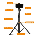 MT-39 Selfie Stick Τρίποδο Κινητού Μαύρο