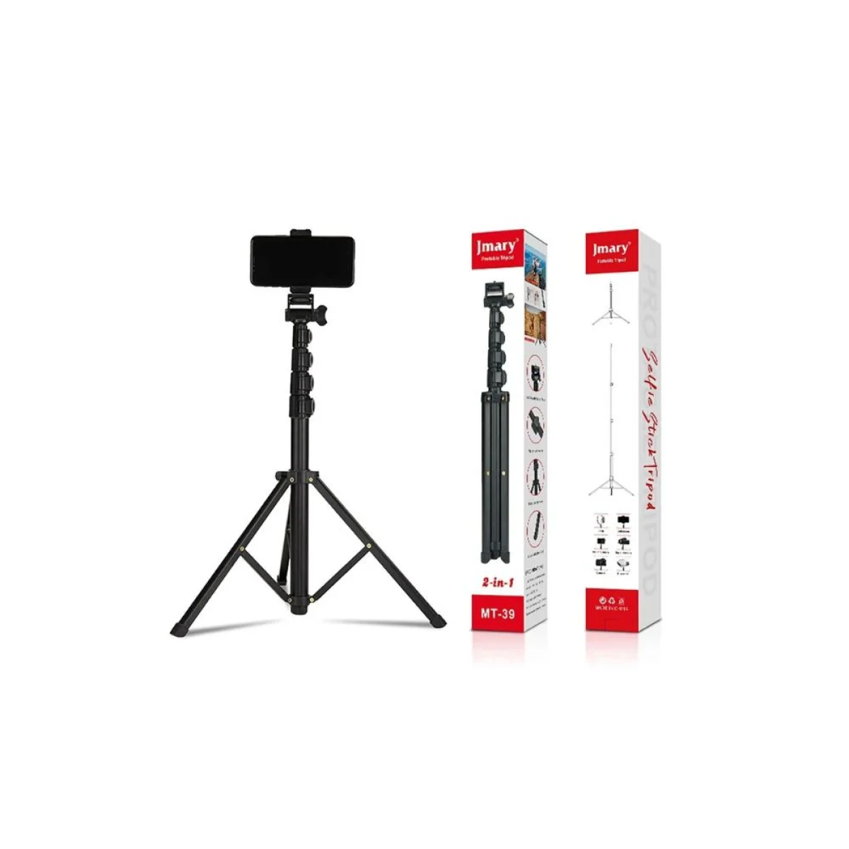 MT-39 Selfie Stick Τρίποδο Κινητού Μαύρο