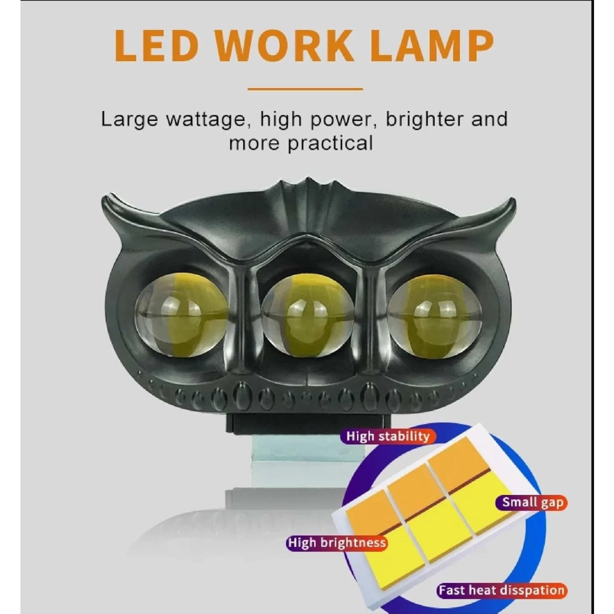 Owl Shape 4 LED Προβολάκι Ομίχλης Universal 3 Led