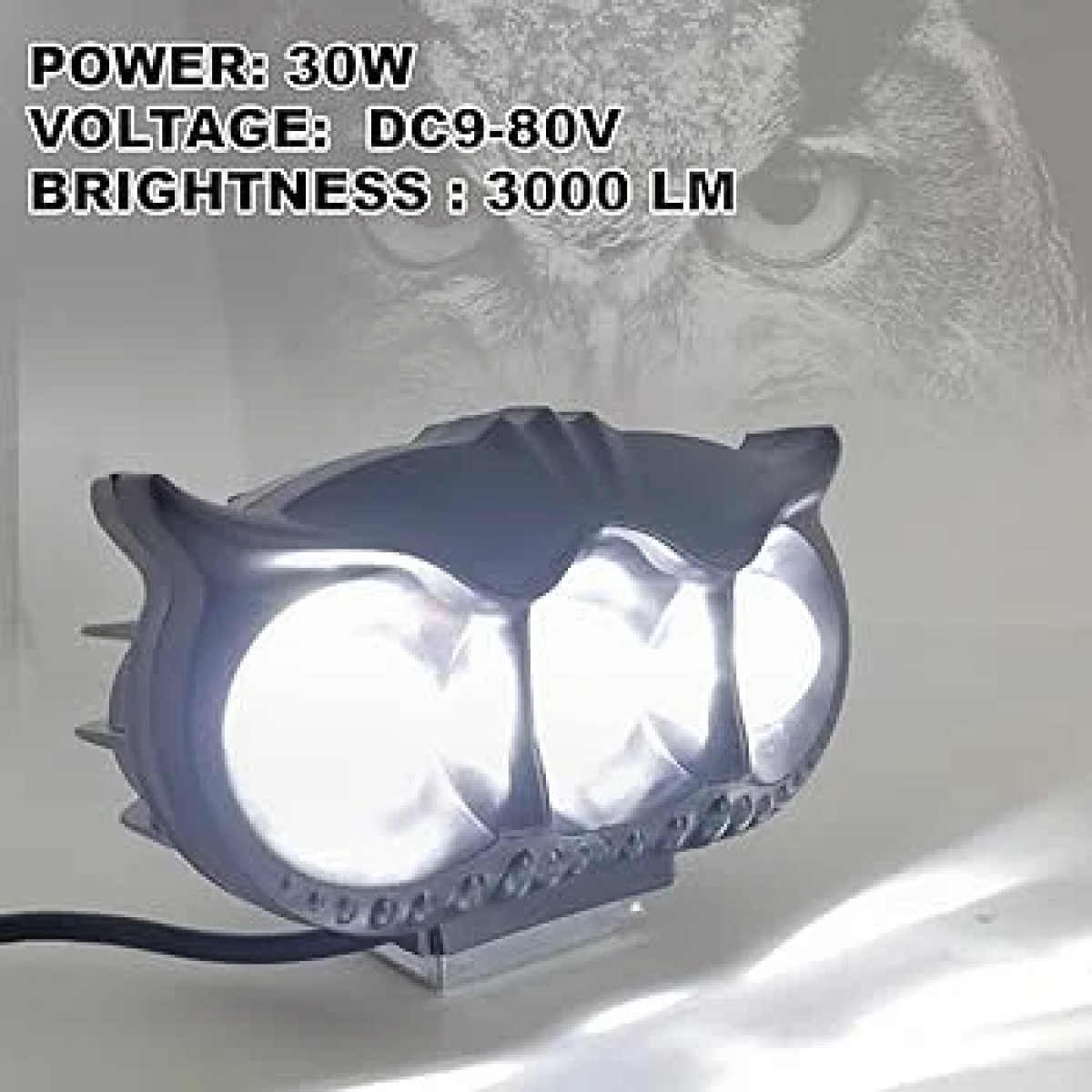 Owl Shape 4 LED Προβολάκι Ομίχλης Universal 3 Led