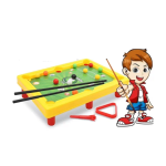 Παιδικό επιτραπέζιο παιχνίδι μπιλιάρδο 10.8x37.8x28.5cm πράσινο/κίτρινο