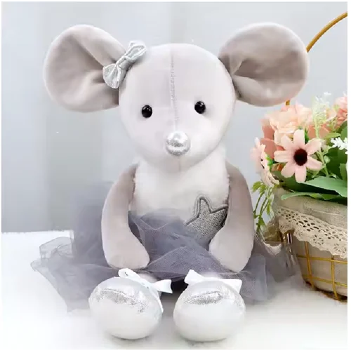 Παιδικό λούτρινο ποντικάκι - γκρι - Image 5