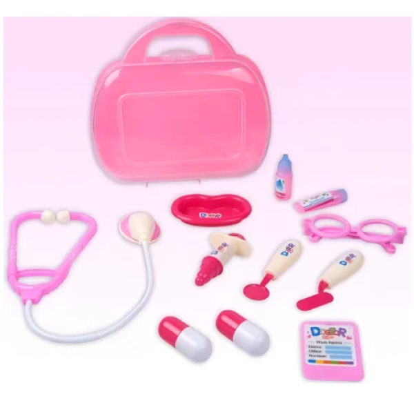 Παιδικό Σετ με Ιατρικά Εργαλεία Οδοντιάτρου 3+ σε Ροζ Βαλιτσάκι 7771Α