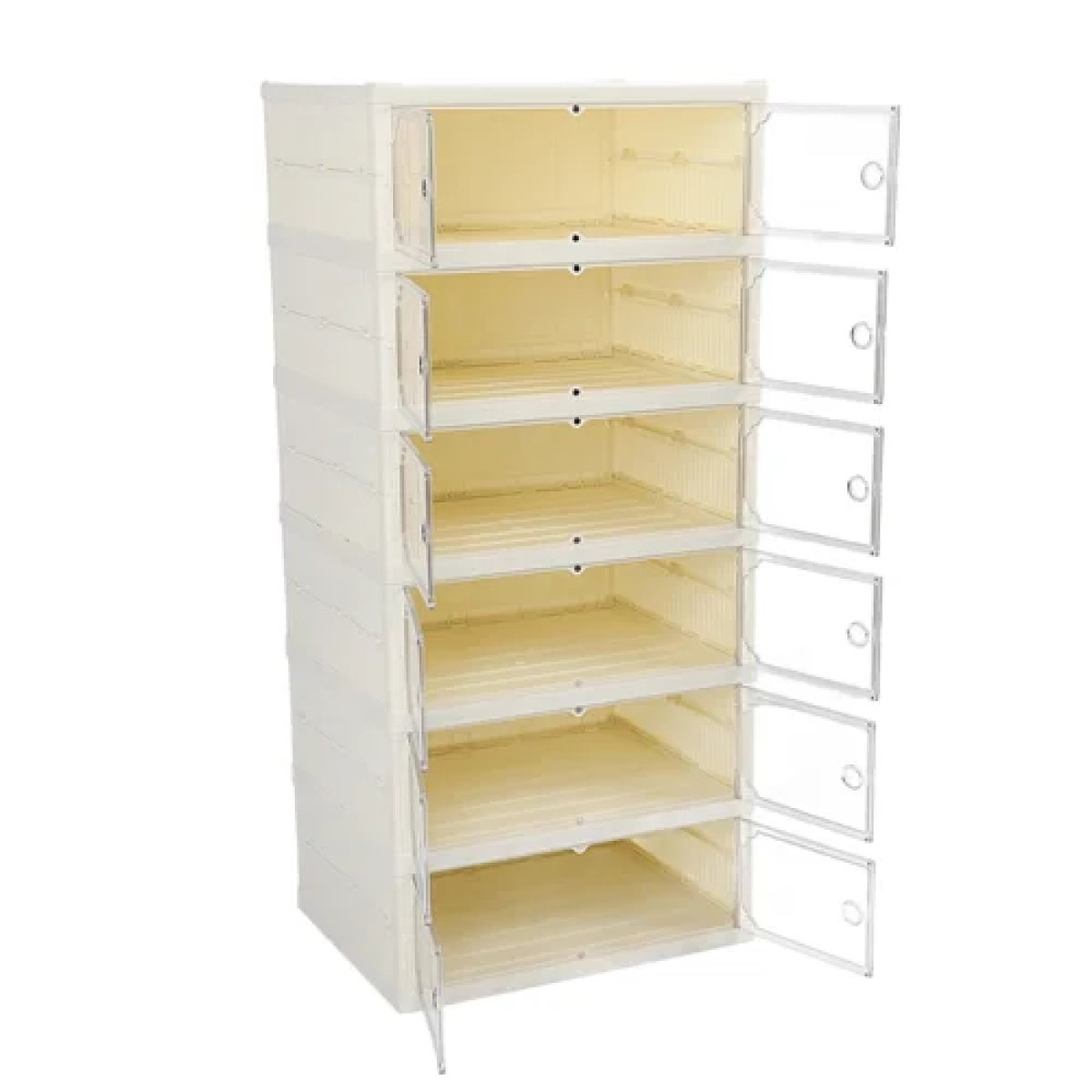 Παπουτσοθήκη με 6 ράφια 117x44x35.5cm - λευκή - Image 3