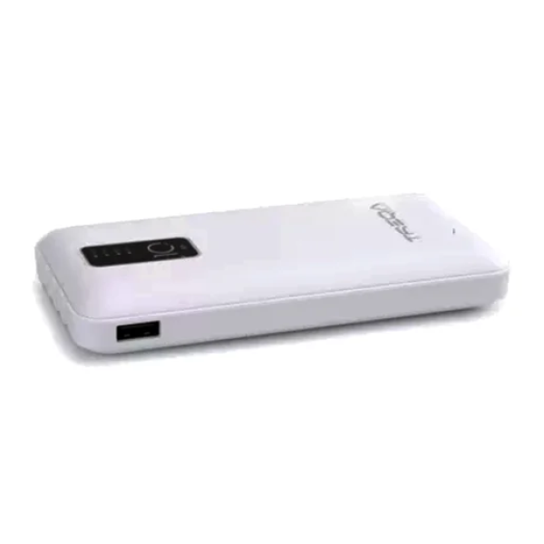 Powerbank 10000mAh με ενσωματωμένα καλώδια φόρτισης & θύρα USB-A Treqa TR-931 λευκό