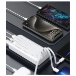 Powerbank 20000mAh Γρήγορη φόρτιση 22.5W με 4 Καλώδια - Μαύρο R52F