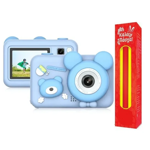Ψηφιακή Φωτογραφική Μηχανή Ποντίκι για Παιδιά D32 Με Τρίποδο Μπλε και ΔΩΡΟ η λαμπάδα