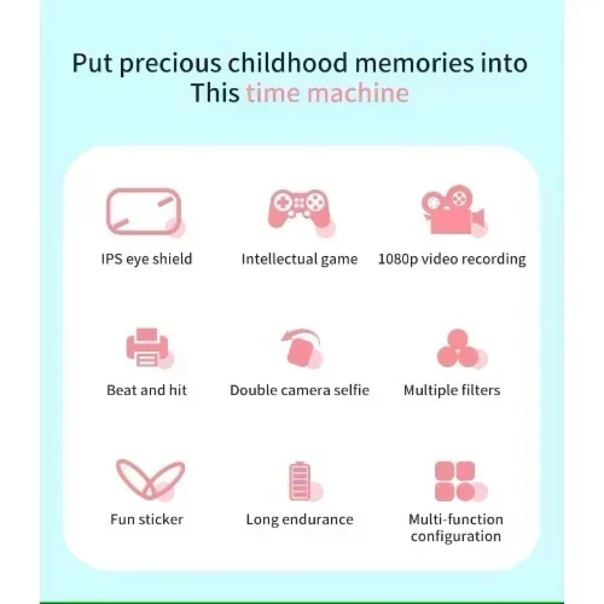 Λαμπάδα Ψηφιακή Παιδική Φωτογραφική Μηχανή στιγμιαίας εκτύπωσης με Αξεσουάρ Baby Unicorn Ροζ - Image 4