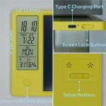 Ψηφιακό ημερολόγιο LCD με SMART σκίτσο για σχέδιο / γραφή με LCD 10" - Κίτρινο