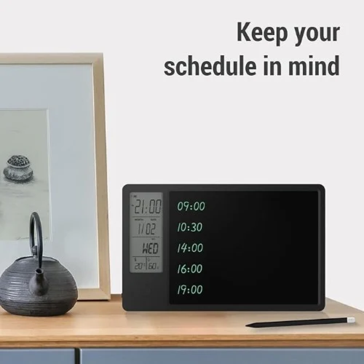 Ψηφιακό ημερολόγιο LCD με SMART σκίτσο για σχέδιο / γραφή με LCD 10" - Μαύρο