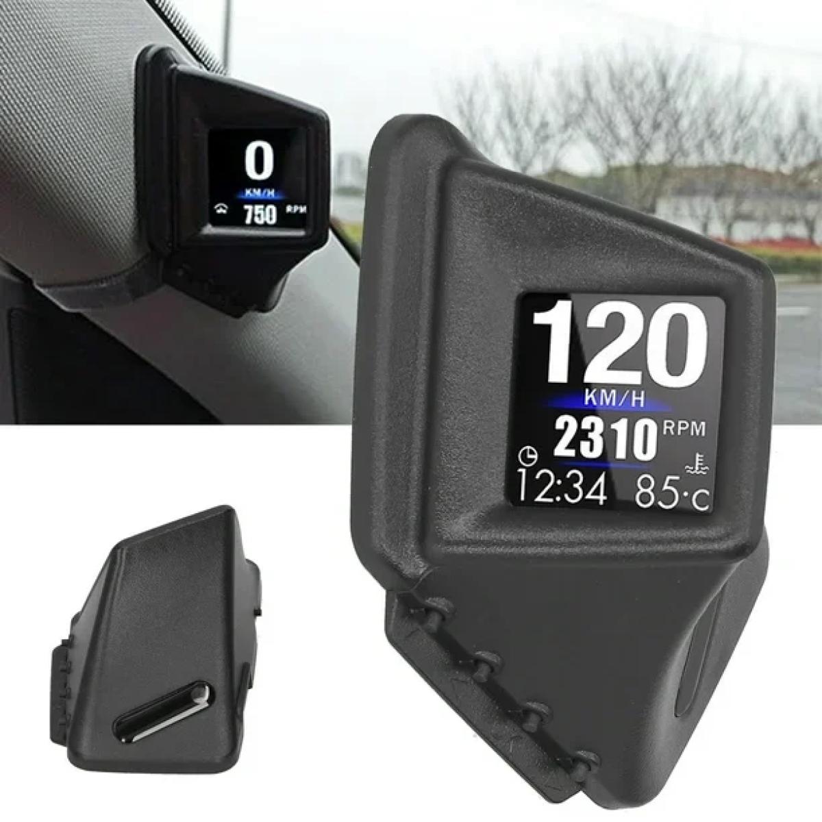 Ψηφιακός Μετρητής Αυτοκινήτου OBD2+GPS με Συναγερμό υπερβολικής ταχύτητας