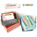 Πτυσσόμενο καλάθι αποθήκευσης θαλασσί 2001755