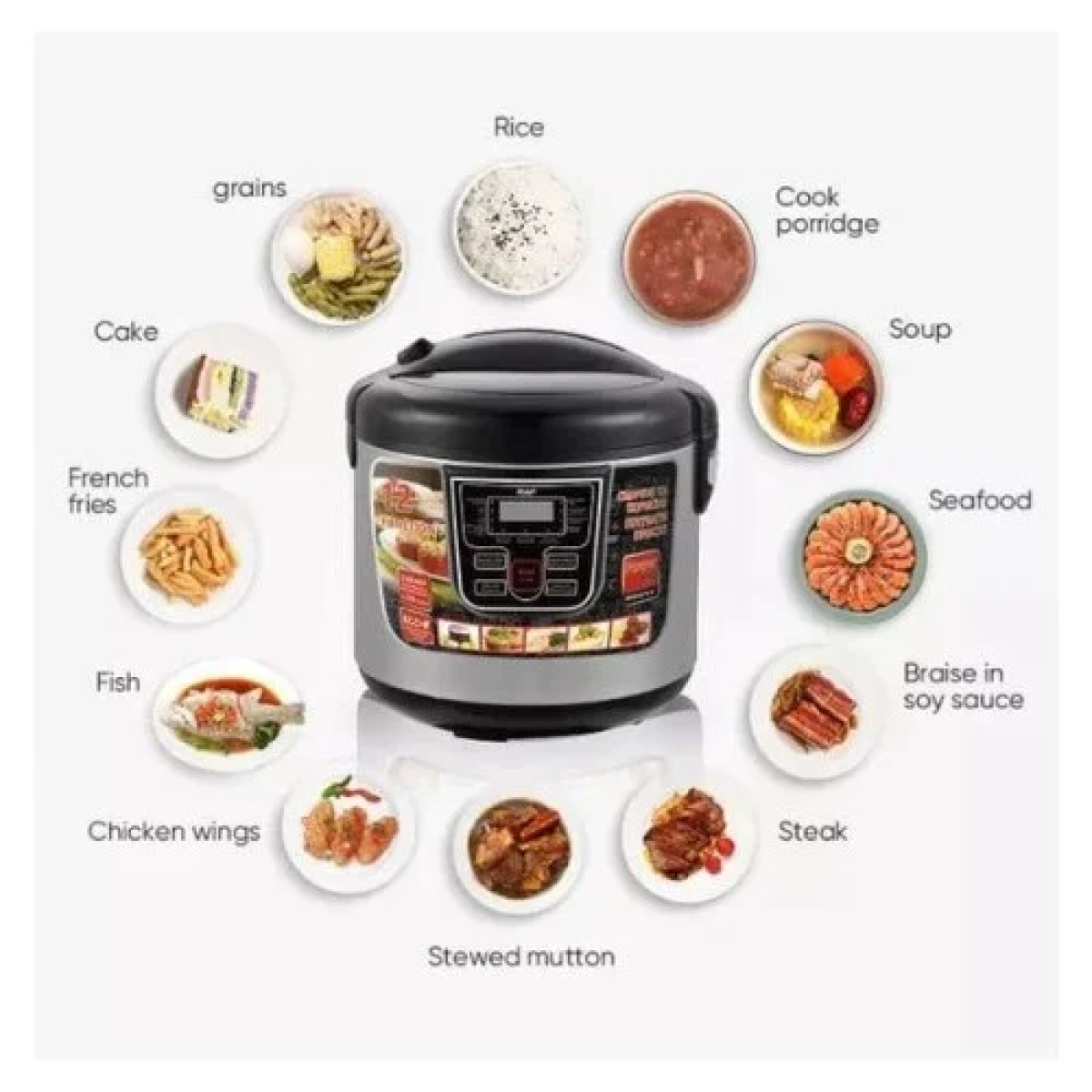 RAF Ηλεκτρικός Πολυμάγειρας 6L 900W R.166 Λευκό