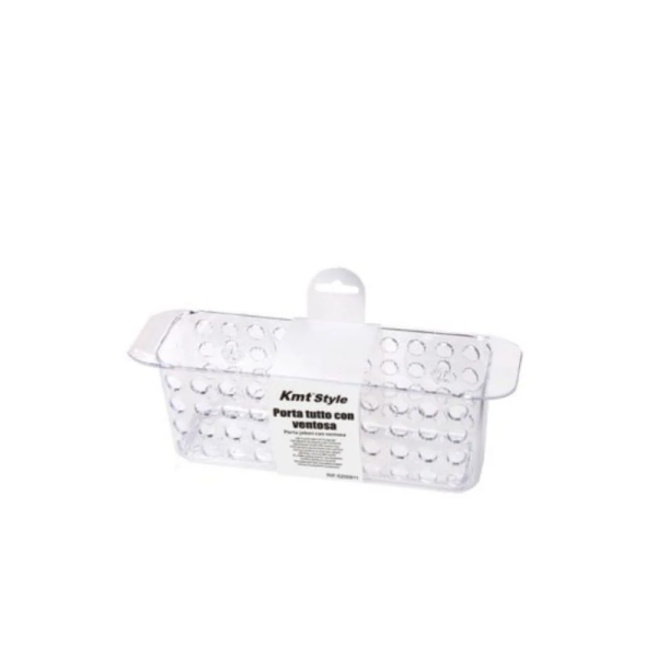 Ράφι Μπάνιου Διάφανο Με Βεντούζες 26x7x8.5cm