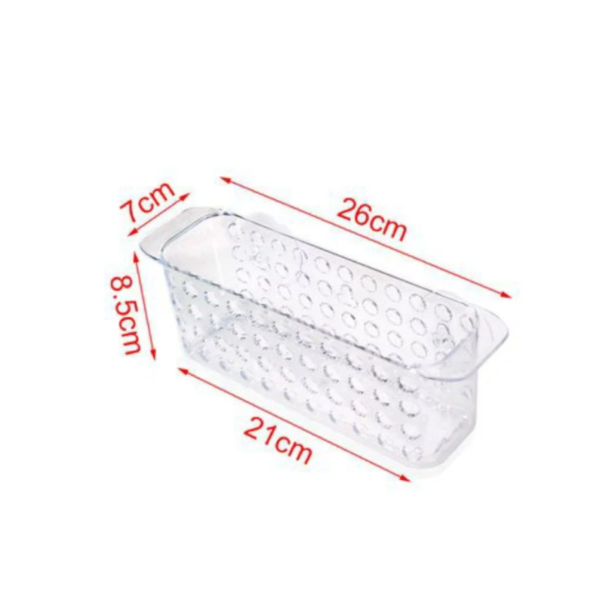 Ράφι Μπάνιου Διάφανο Με Βεντούζες 26x7x8.5cm