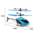 RC Ελικόπτερο 2 Καναλιών με Τηλεχειριστήριο PCX2500 Μπλε