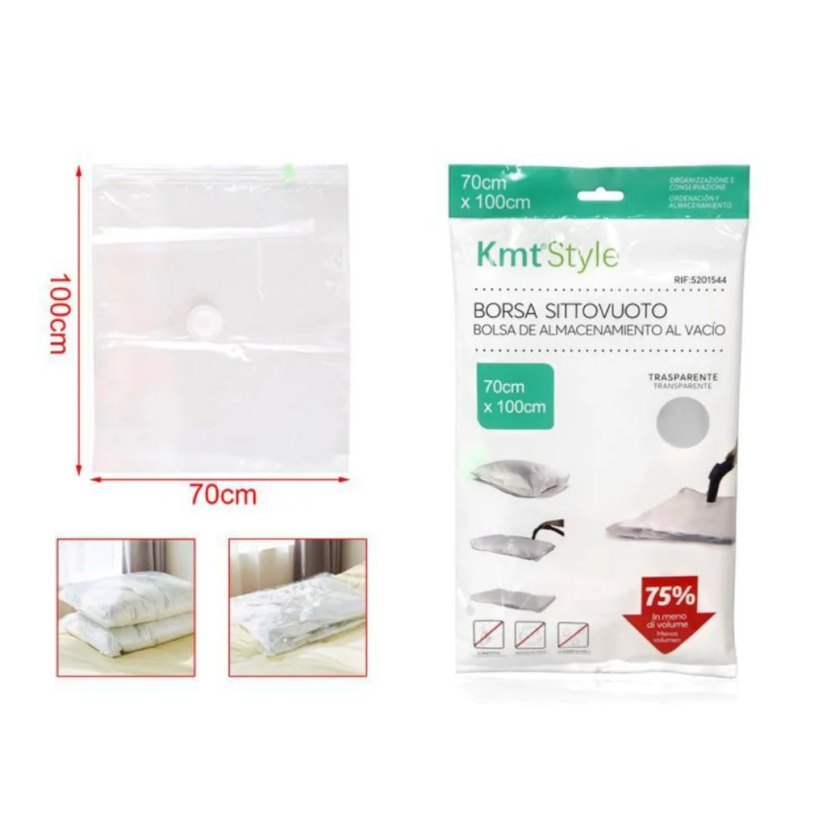 Σακούλα Αποθήκευσης με Κενό Αέρα – Vacuum Storage Bag 70x100cm 5201544