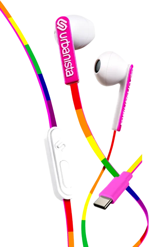 URBANISTA Ακουστικά Ψείρες SAN FRANCISCO Lucky Rainbow Πολύχρωμο USB-C 1037420