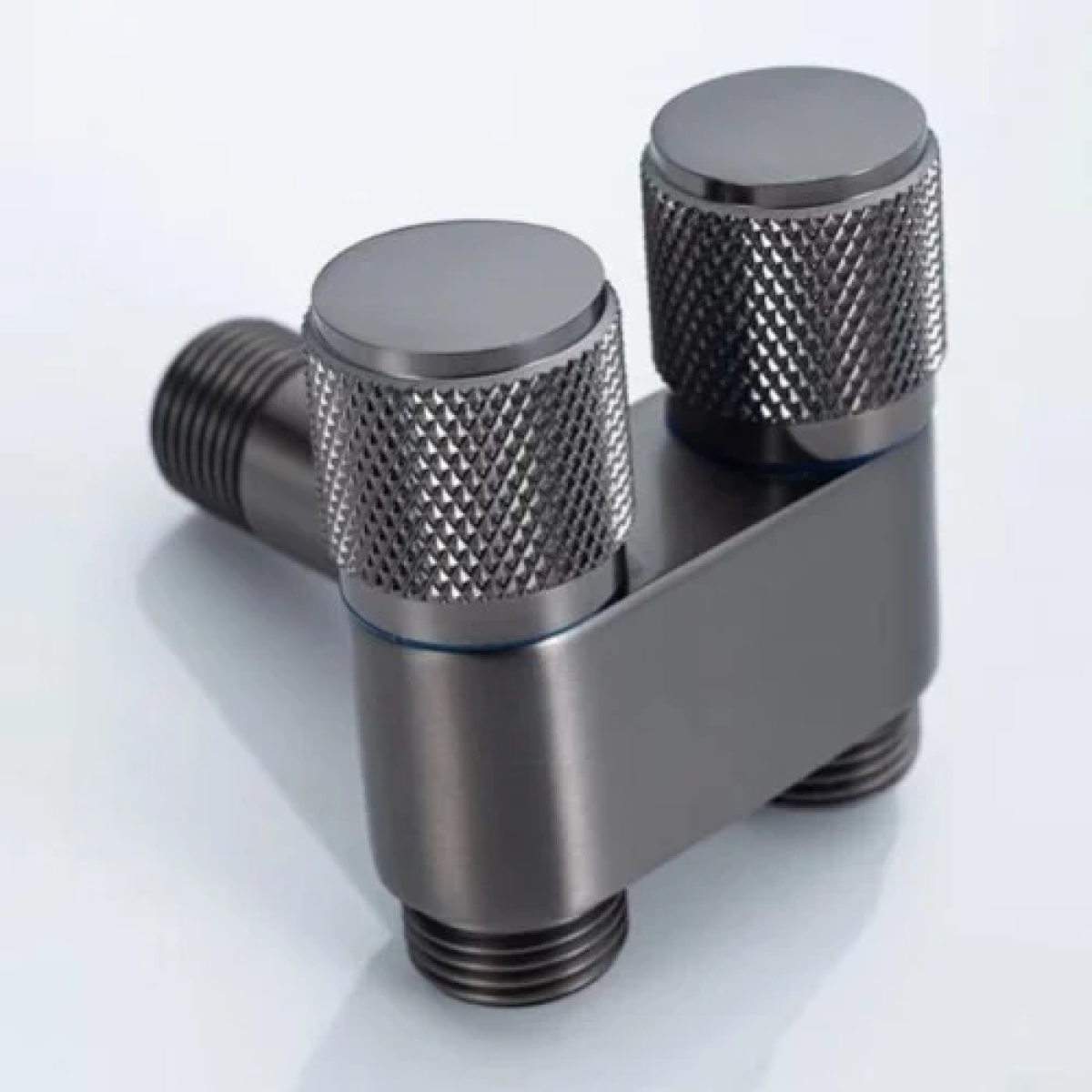 Σετ Ντους Μπιντέ με Σπιράλ και Βάση Μεταλλικό - Σκούρο Γκρι