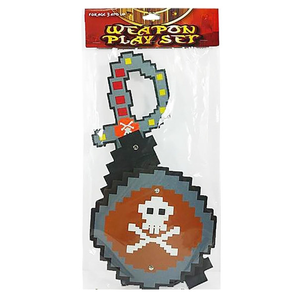 Σετ Πειρατή Χατζάρα με Ασπίδα Pixels 45x21cm Carnavalista 232328