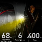 Σετ προβολάκια μοτοσυκλέτας 68W Motowolf L2