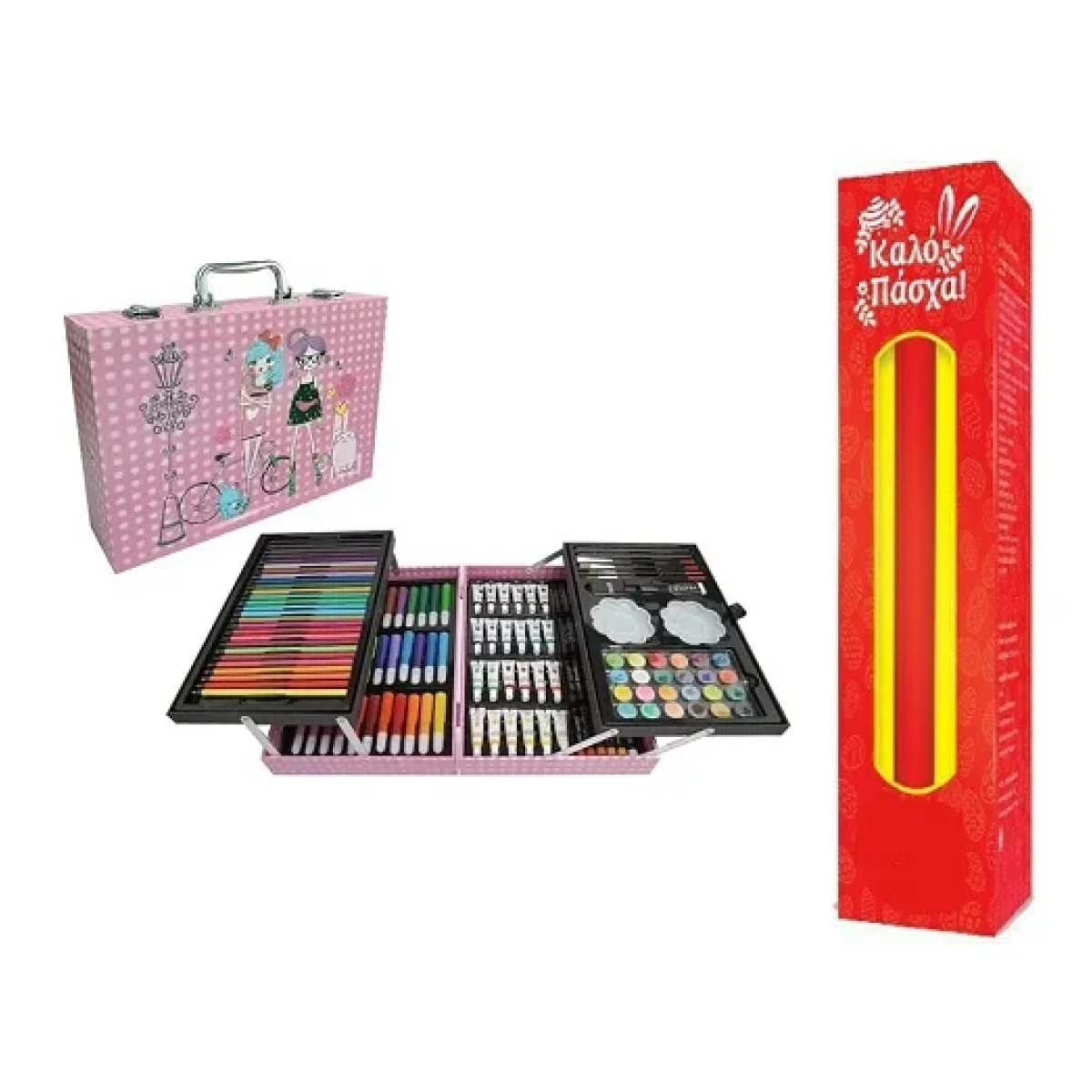 Labada Set Tools Λαμπάδα Σετ βαλιτσάκι Ζωγραφικής με 145τμχ | G for Gadget