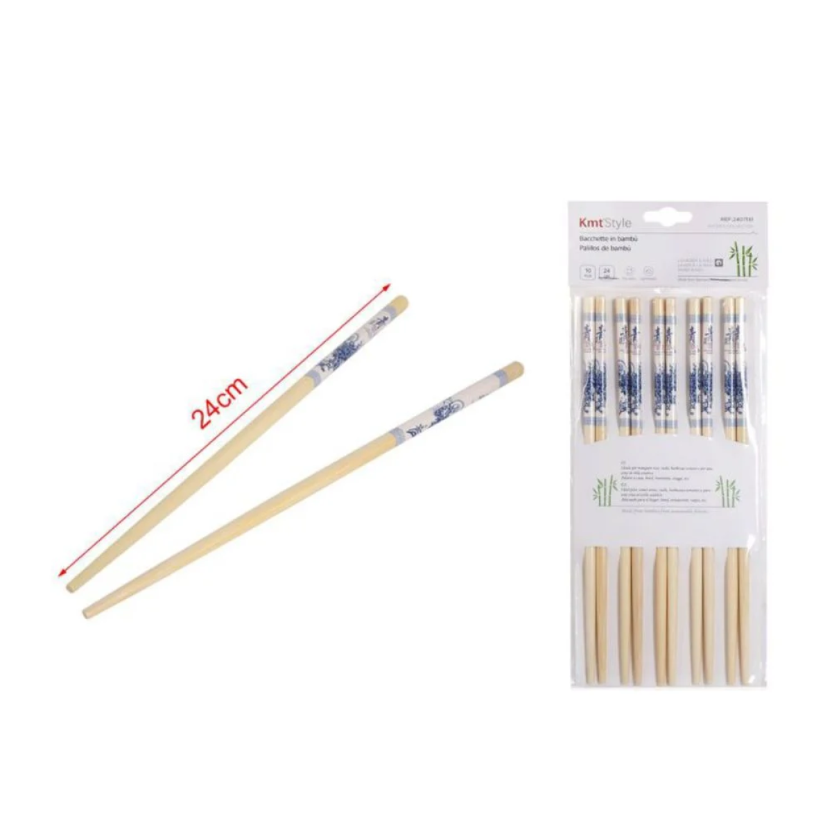 Σετ Ξυλάκια από Μπαμπού Chopsticks 24cm 10τμχ