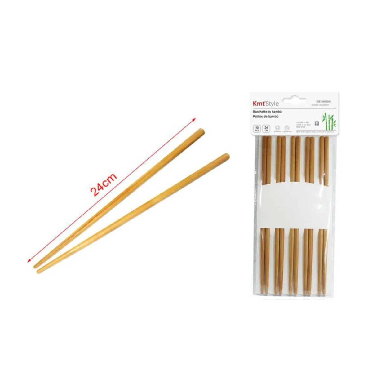Σετ Ξυλάκια Μπαμπού Chopsticks 24cm 10τμχ