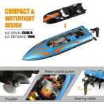 Σκάφος HELIFAR RC, σκάφος τηλεχειρισμού υψηλής ταχύτητας 2,4 GHz για ενήλικες, ραδιοελεγχόμενο σκάφος αναστροφής 180°, παιδικά αγωνιστικά σκάφη 20 mph, συναγερμός χαμηλής τάσης Μπλε και ΔΩΡΟ η λαμπάδα - Image 8
