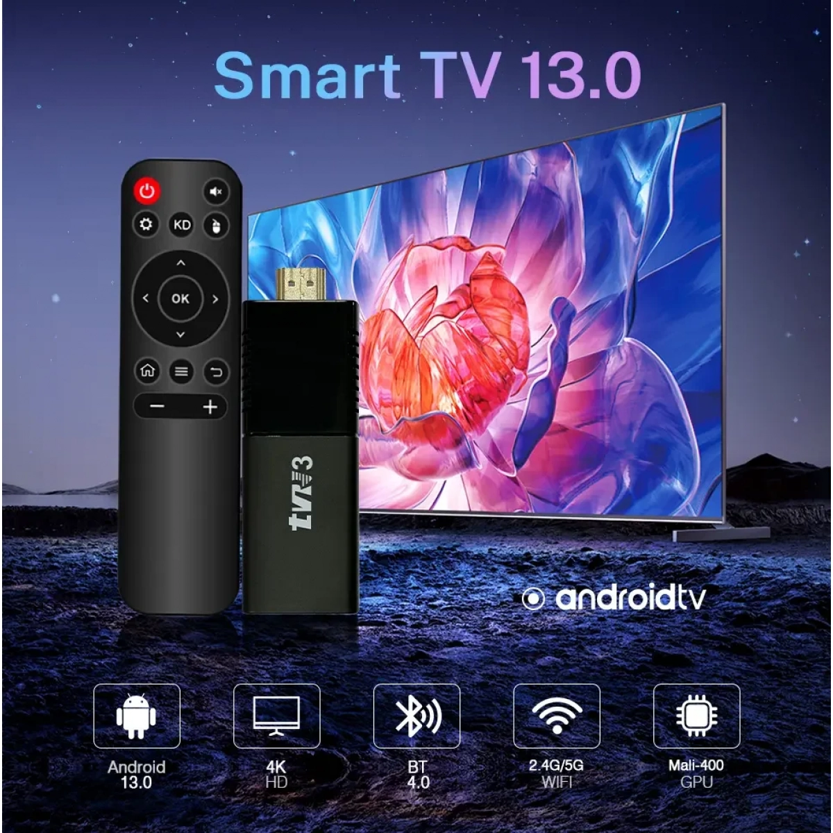 Smart TV Stick TVR3 4K Ultra HD