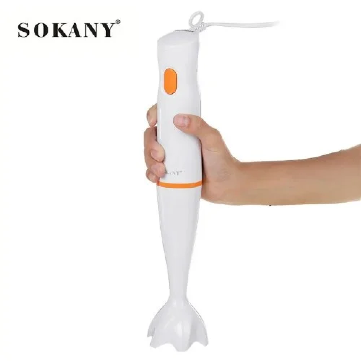 Sokany WK-1702-2 Ραβδομπλέντερ με Πλαστική Ράβδο 300W Λευκό/Πορτοκαλί