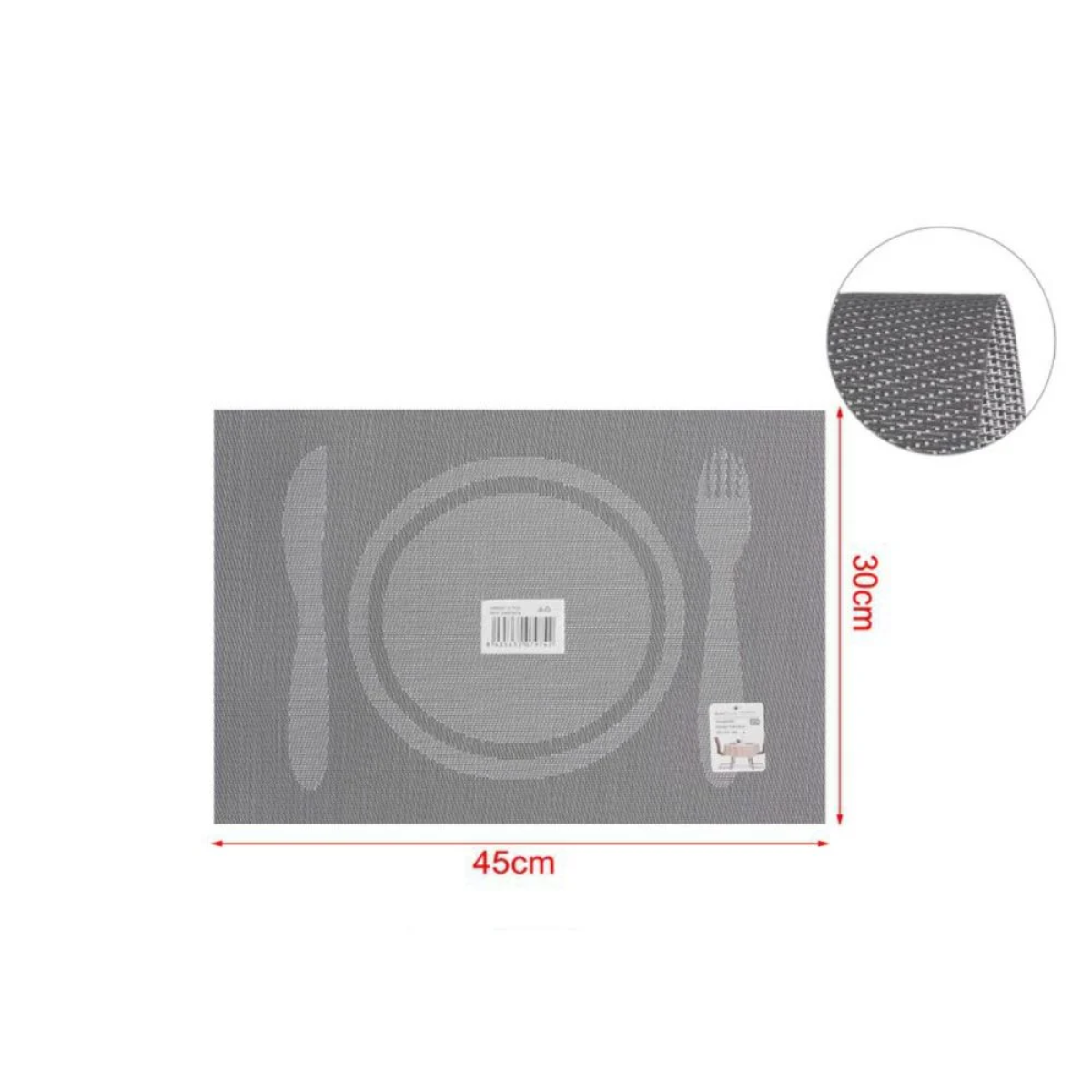 Σουπλά PVC Πιάτο-Μαχαιροπίρουνο 45×30εκ