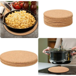 Σουβέρ Στρόγγυλα Σετ 2/τεμ από Φελλό 19x0.5cm KMT Style
