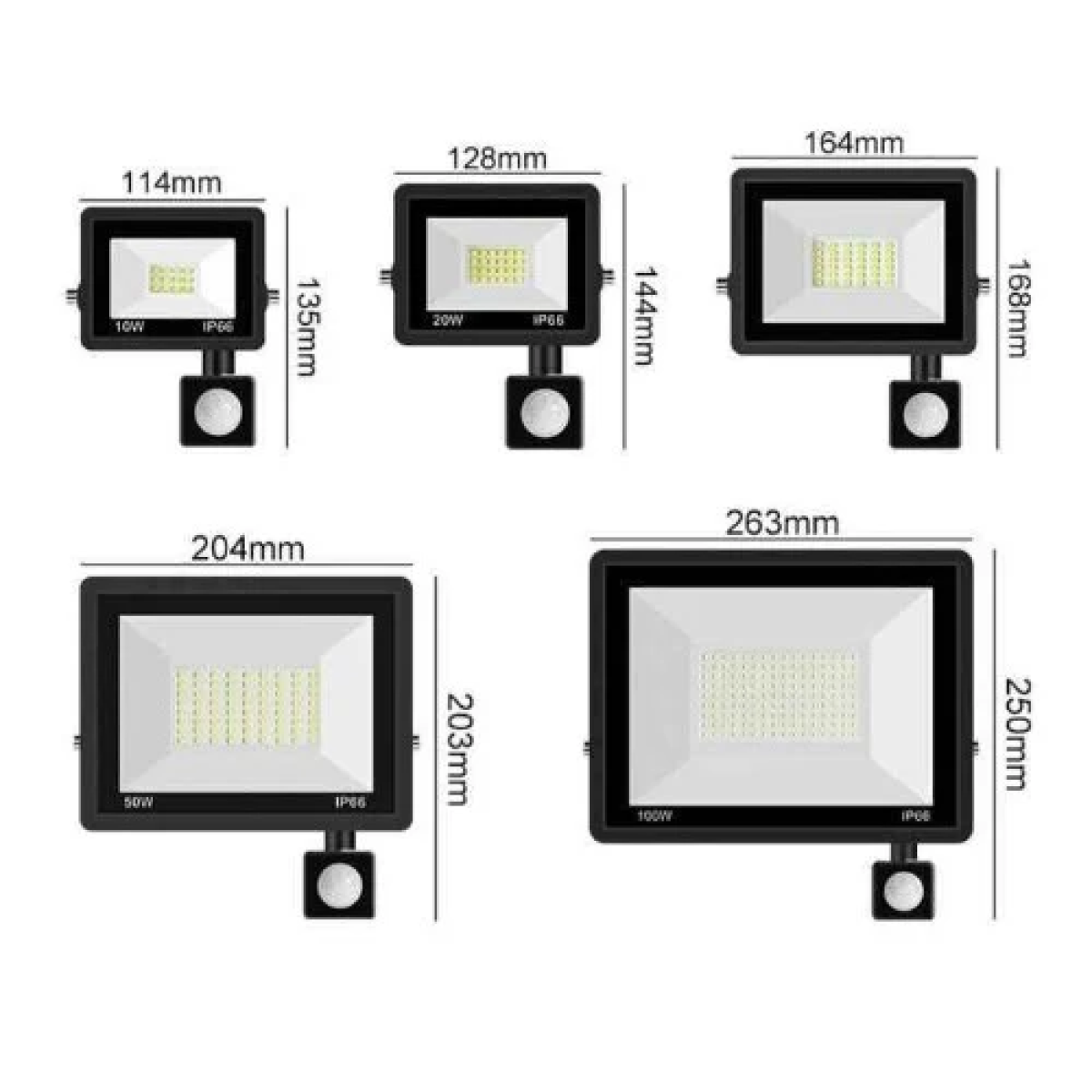 Στεγανός Προβολέας LED 100W με Φωτοκύτταρο