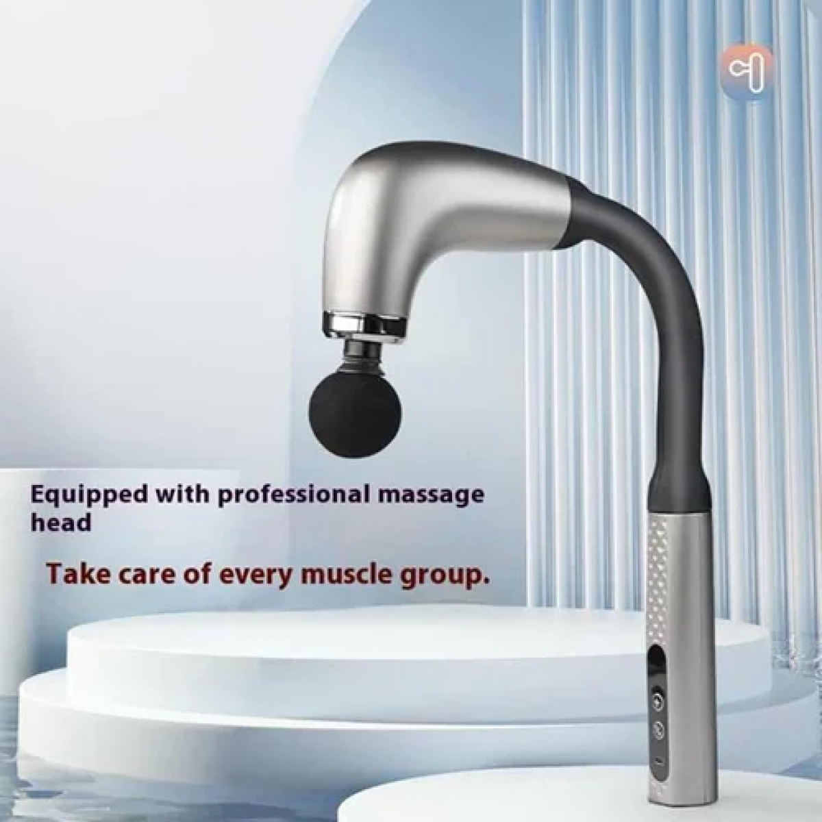 Συσκευή μασάζ σώματος - Fascial Gun Massage - ασημί - Image 2