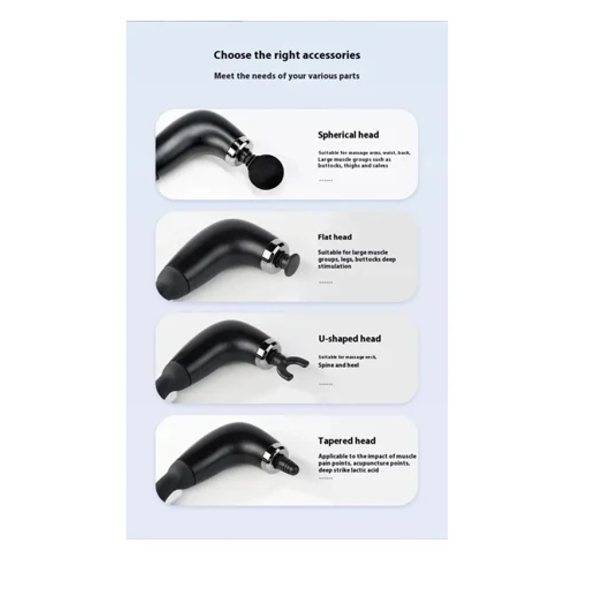 Συσκευή μασάζ σώματος - Fascial Gun Massage - ασημί - Image 4