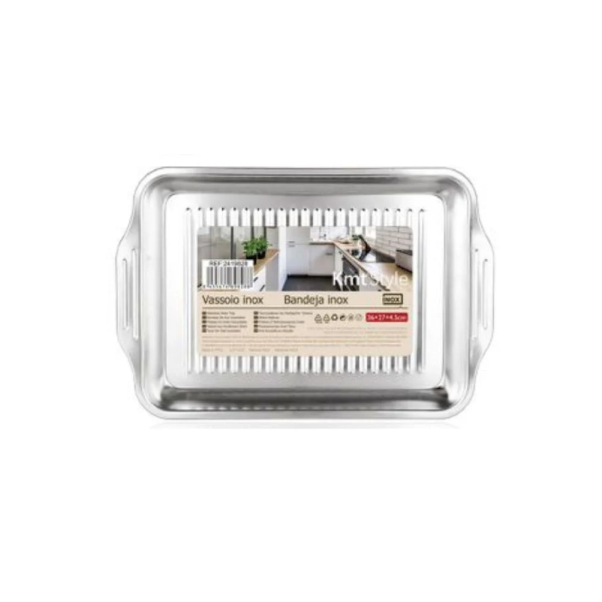 Ταψί Ψησίματος Ανοξείδωτο με Λαβές 36x27x4.5cm 2419828