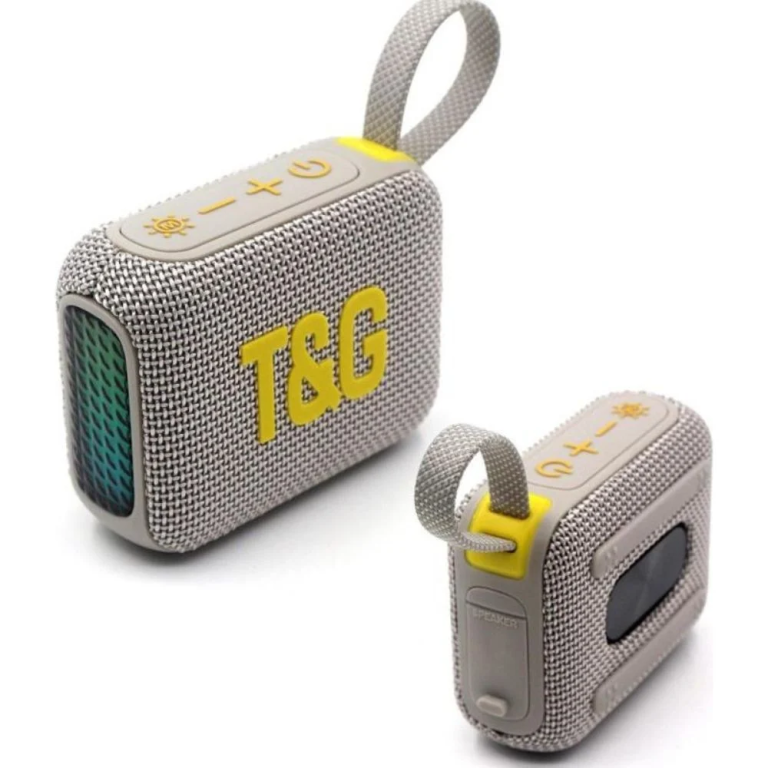 T&G TG445 Φορητό στερεοφωνικό Subwoofer Bass RGB Light Ασύρματο Ηχείο TWS BT - Γκρι