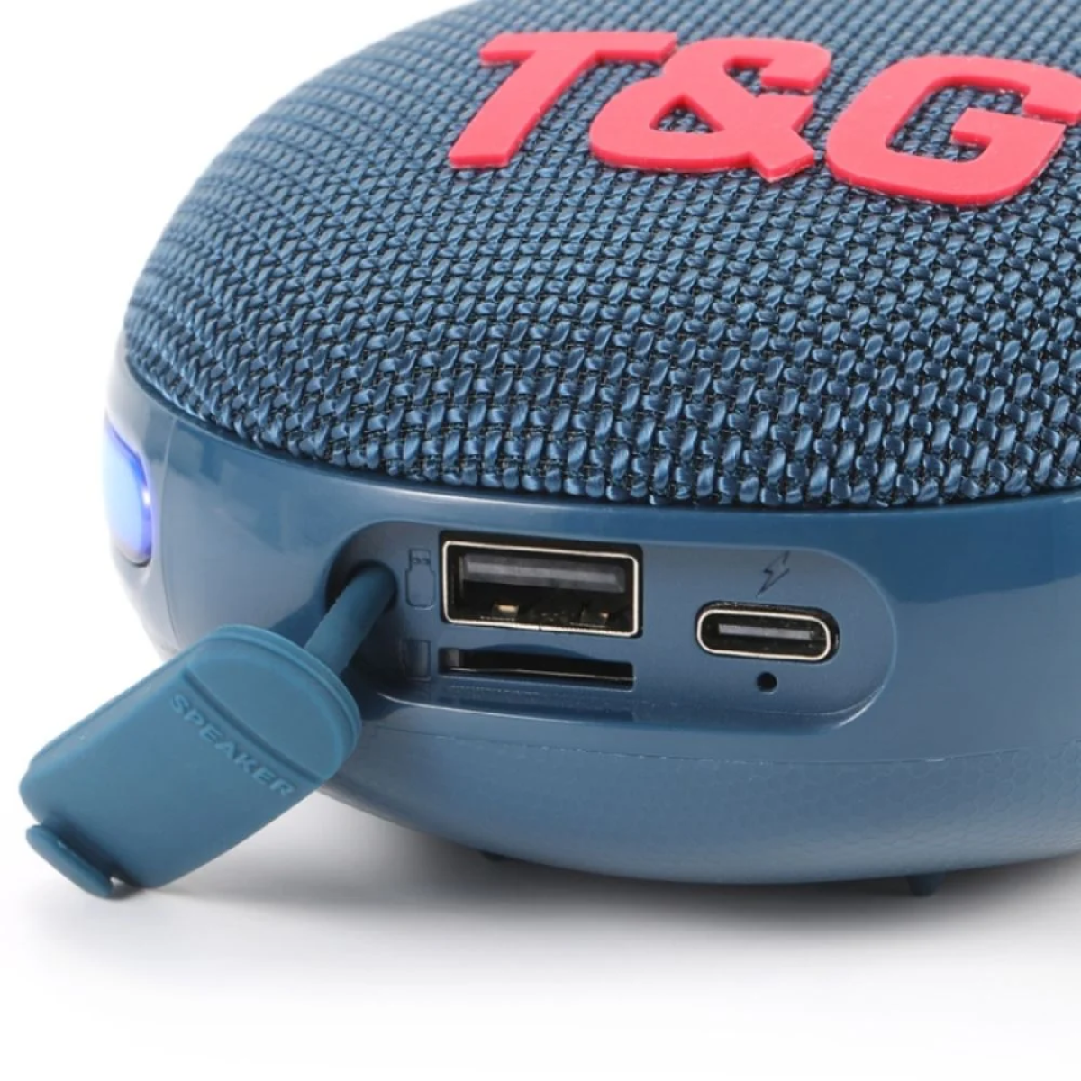 T&G TG447 5W Φορητό Subwoofer Mini LED Ασύρματο Ηχείο Bluetooth Γκρι